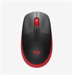 MOUSE INALAMBRICO M190 FULL SIZE NEGRO/ROJO LOGITECH