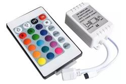 CONTROLADORA + CONTROL REMOTO RGB PARA TIRA LUCES LED