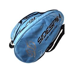 BOLSO MOCHILA PALETERO PADEL DOBLE CELESTE SIDESPIN