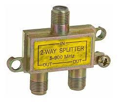 SPLITTER PARA CABLE COAXIAL 2 SALIDAS