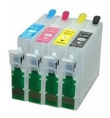 KIT CARTUCHOS RECARGABLES PARA EPSON TX135 CON TINTAS