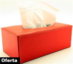 CAJA PARA TISSUE ROJA 25X15 CM CUERO MODDU