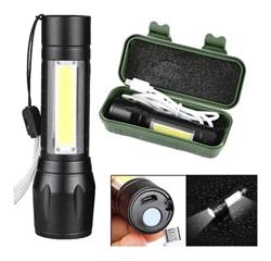 LINTERNA RECARGABLE USB TACTICA MILITAR