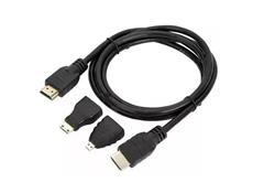 CABLE HDMI M/M CON ADAPTADORES MINI Y MICRO 1.5 ME