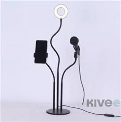 ARO DE LUZ LED CON SOPORTE PARA CELULAR Y MICROFON