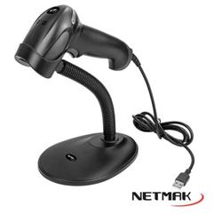 LECTOR CODIGO DE BARRAS USB QR LASER 2D PIE NM-LC603 NETMAK