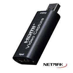 CAPTURADORA DE VIDEO USB A HDMI FULL HD NM-CAP NETMAK