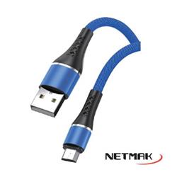 CABLE USB A MICRO USB 2.0 NM-117-B 1 METRO AZUL NETMAK