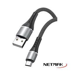 CABLE USB A MICRO USB 2.0 NM-117S 1 METRO GRIS NETMAK