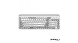 TECLADO Y MOUSE INALAMBRICO + BT NM-KB380-W BLANCO NETMAK