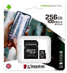 MEMORIA MICRO SD 256 GB CLASE 10 V10 100MBS CANVAS