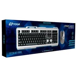 TECLADO Y MOUSE USB STORMER NKB-STEEL NOGA