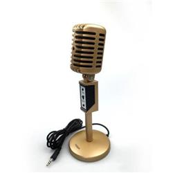 MICROFONO PC MIC-2030 RETRO DORADO NOGA