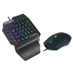 KIT TECLADO UNA MANO RGB + MOUSE 6D NKB-AK75 NOGA