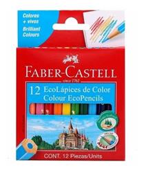 LAPICES DE COLORES CORTAS 12 UNIDADES FABER CASTELL