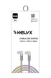 CABLE USB-C M/M 1 METRO KL-CBL 100W RGB KELYX