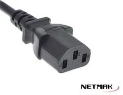 CABLE POWER 220V REFORZADO NM-C45 1.50 METROS NETMAK