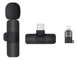 MICROFONO CORBATERO INALAMBRICO USB-C / LIGTHNING 