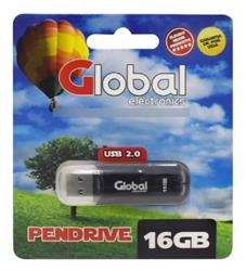 PENDRIVE 16 GB 2.0 NEGRO GLOBAL